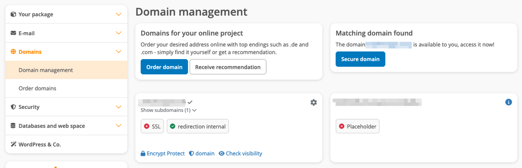 Strato Domain Management