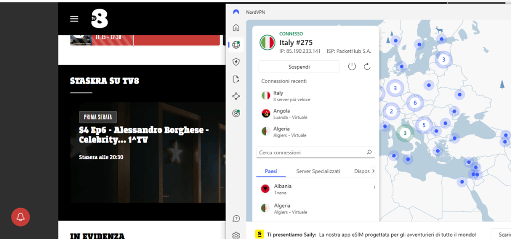 tv8 with nordvpn