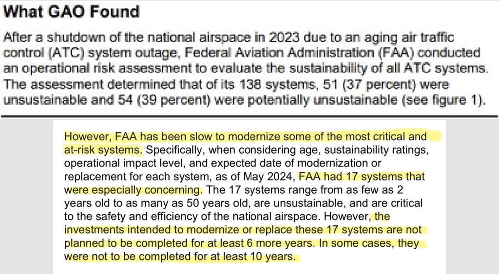 GAO FAA air traffc control systems report May 2024