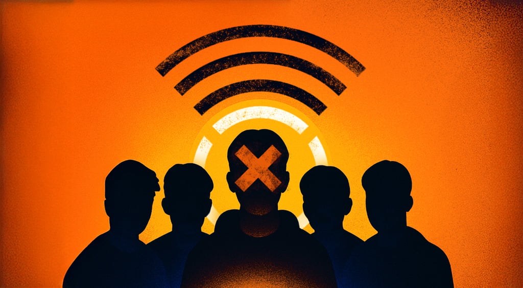 A silhouette of Gen Z under a wifi symbol.
