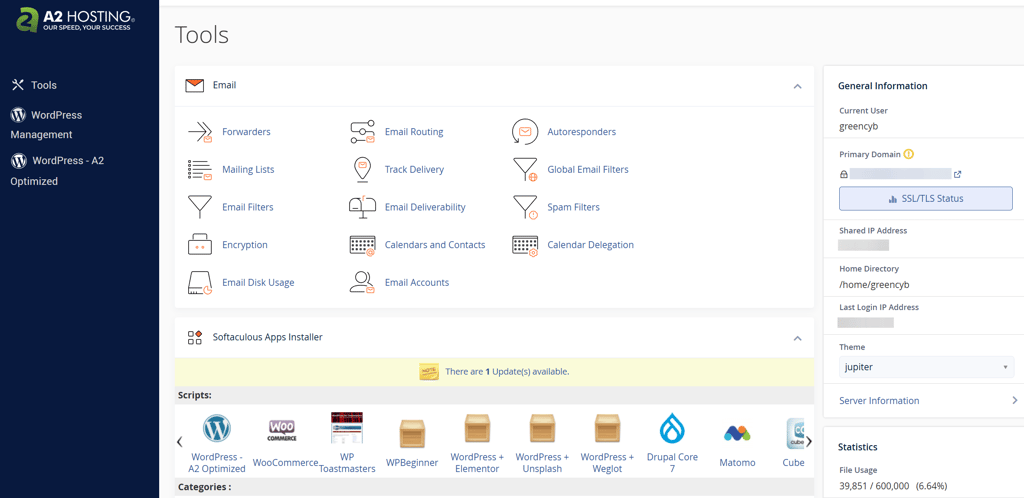 A2 Hosting cpanel 2025 may