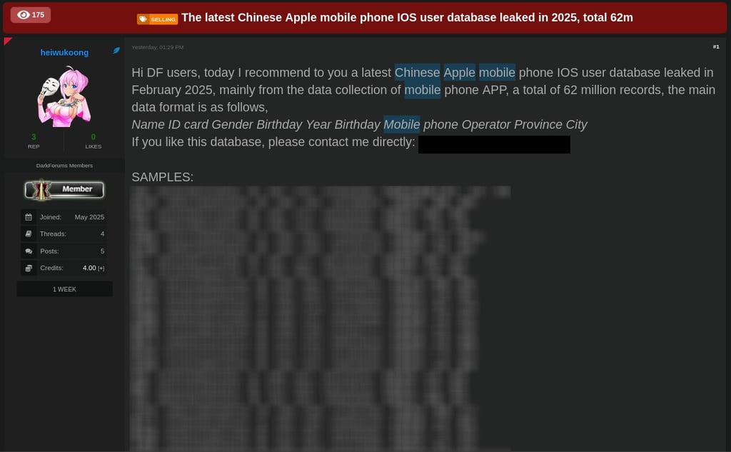 Apple users' data