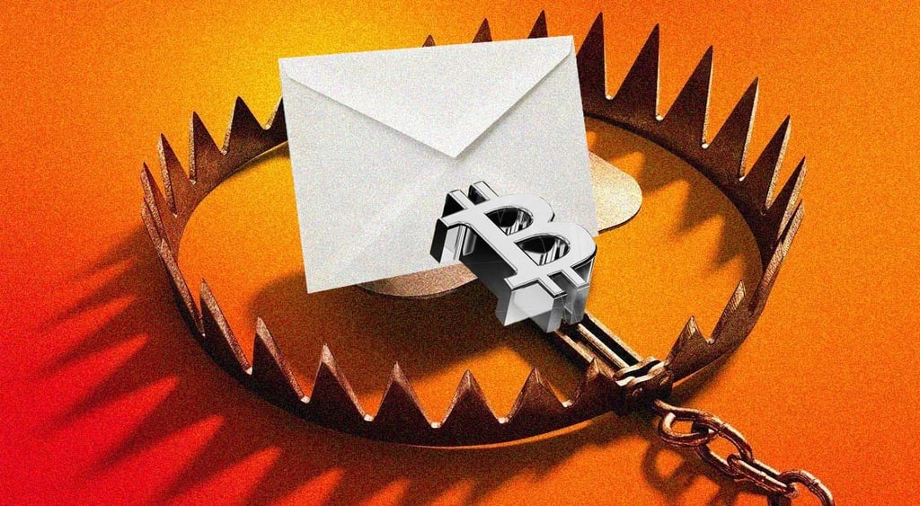 bear trap with letter and crypto