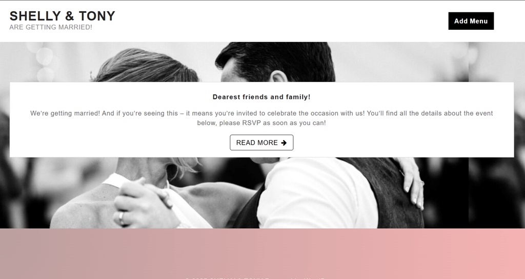 DreamHost wedding invitation