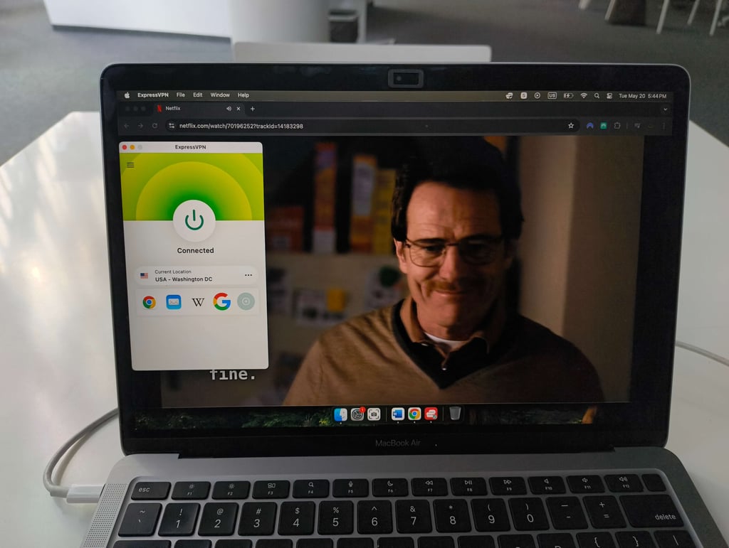 Watching Netflix while connected to ExpressVPN servers