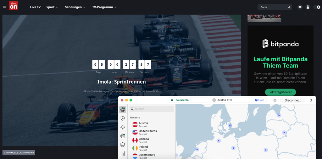 Emilia Romagna Grand Prix on Servus.tv