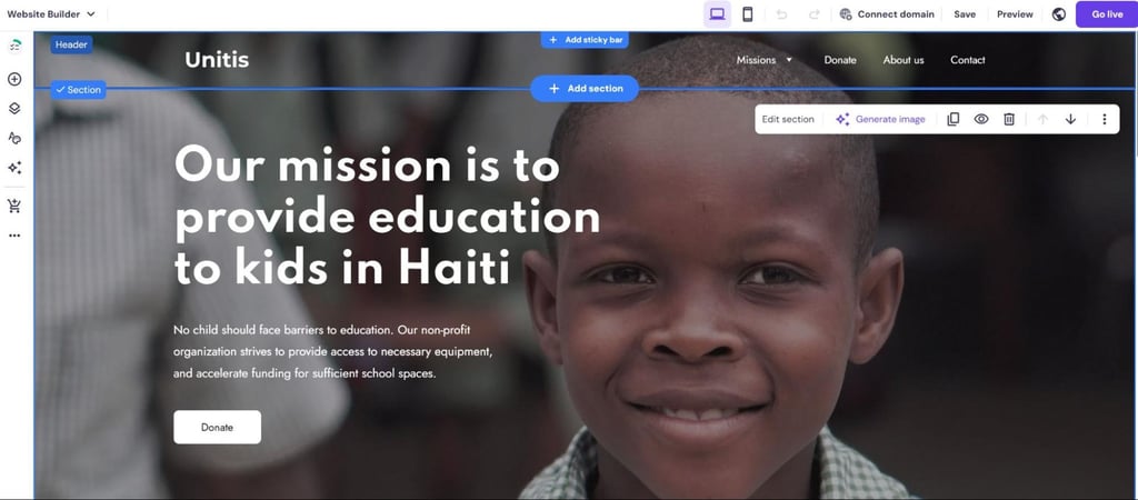 haiti education site on hostinger