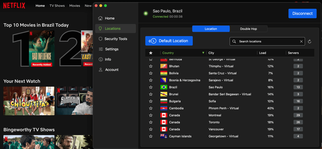 IPVanish streaming on Netflix