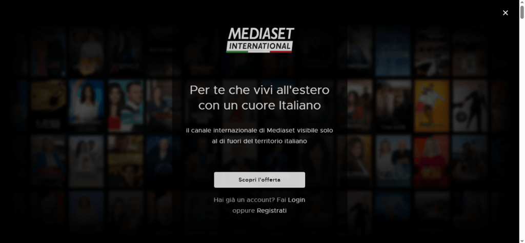 mediaset international error message