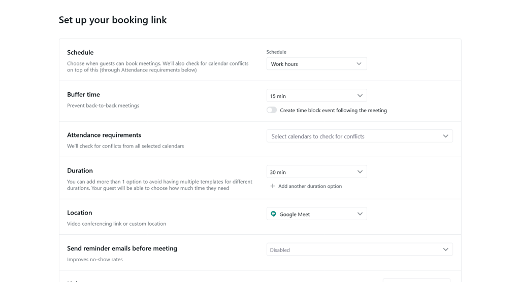 motion ai booking pannel