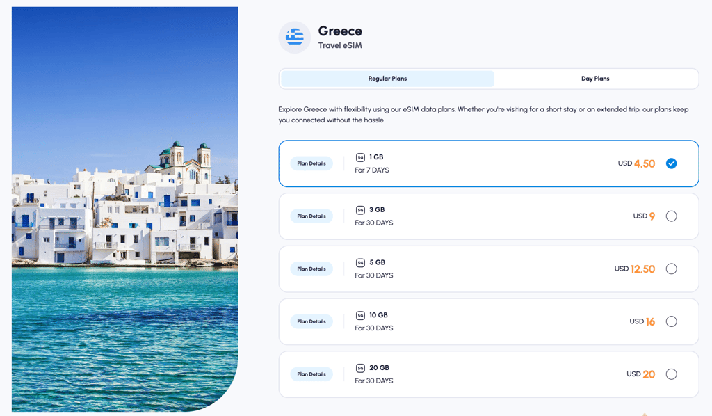 Nomad’s eSIM data plans for Greece