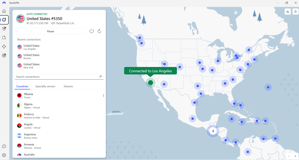 Nordvpn-la-server