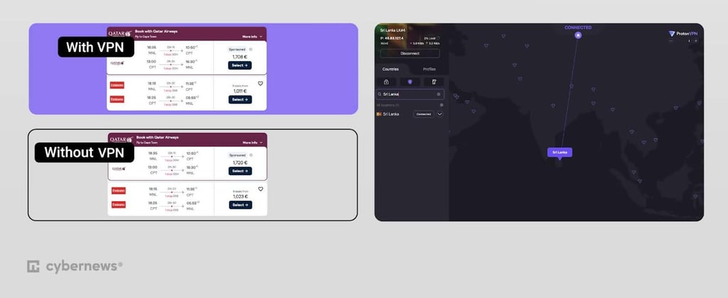 proton vpn cheaper flights skyscanner