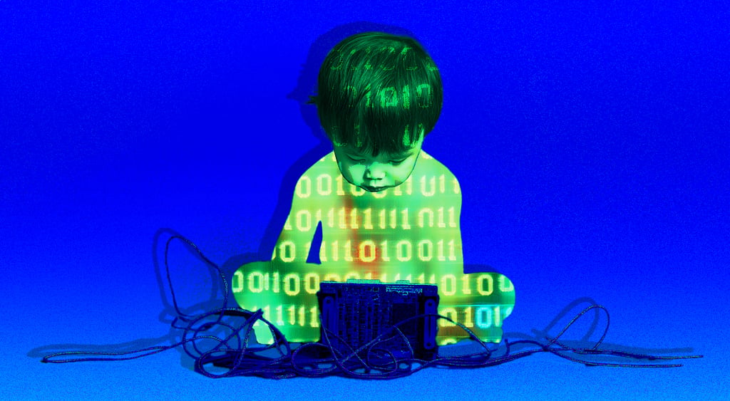 A kindergarten kid plugged into AI.