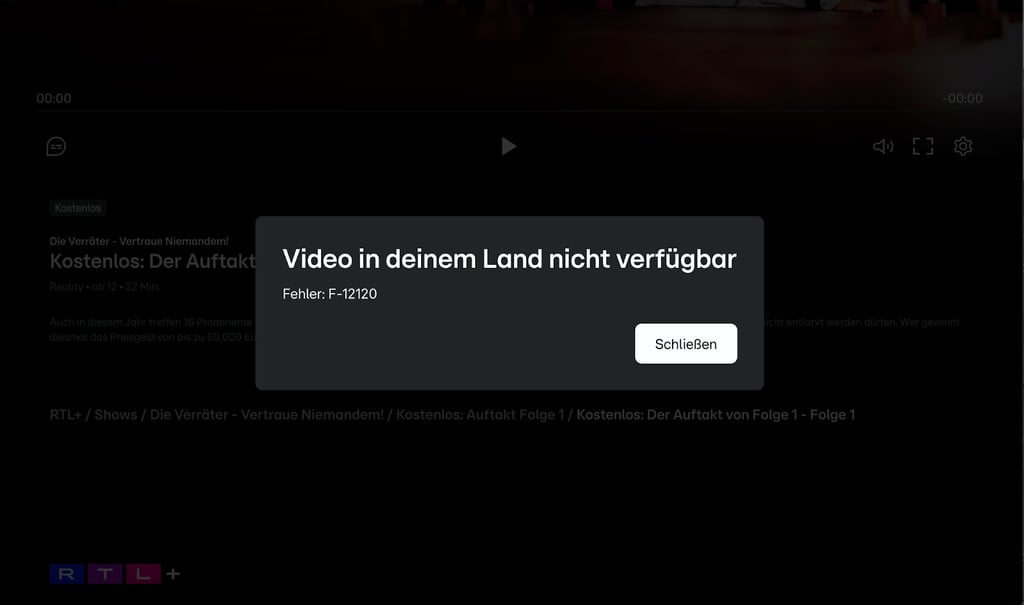 rtl streaming geoblock error