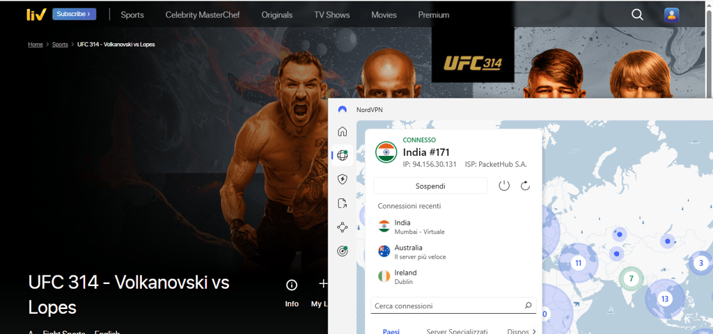 sonyliv streaming with vpn
