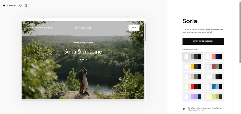 Squarespace website editing