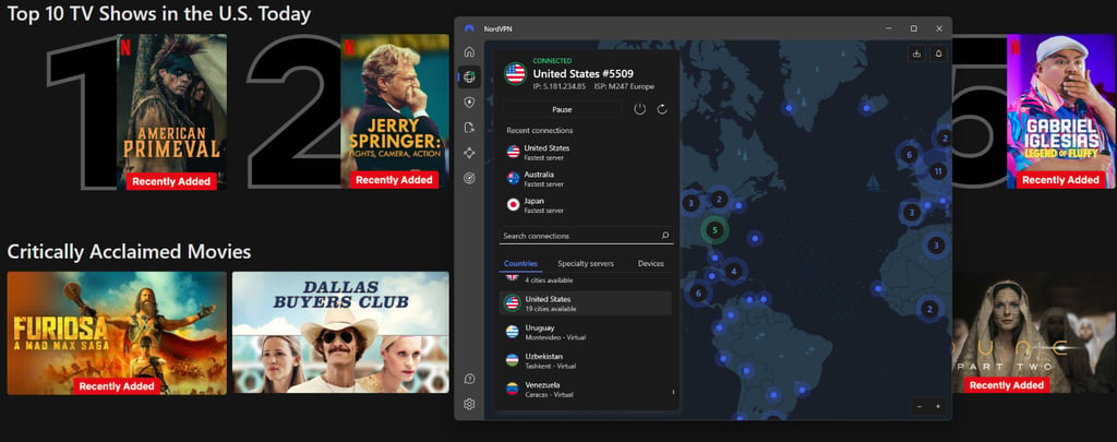 streaming netflix with nordvpn