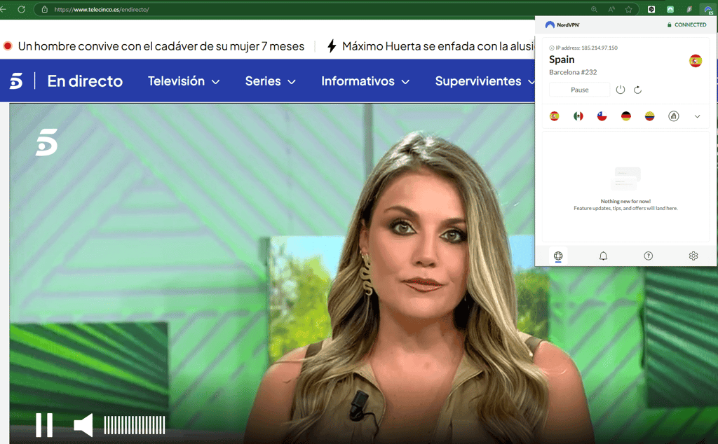 ES telecinto connected to spain