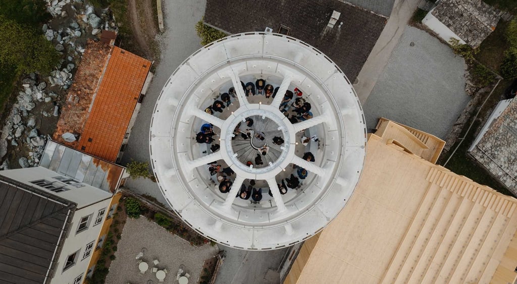 Tor Alva, or "White Tower," the world's tallest 3D-printed tower