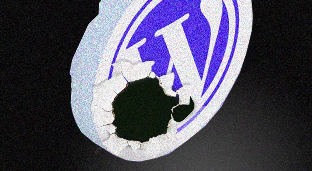 wordpress logo with hole