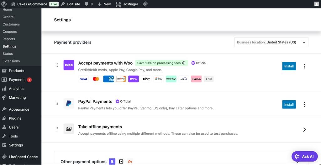 wordpress payments