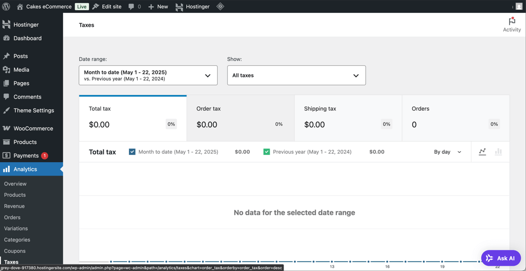 wordpress taxes