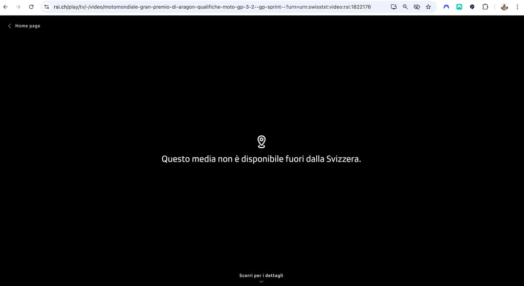 MotoGP Aragona RSI geoblocked
