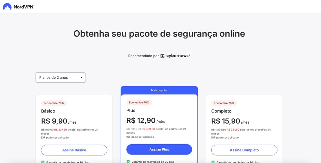NordVPN pricing page new (with Cybernews link) BR