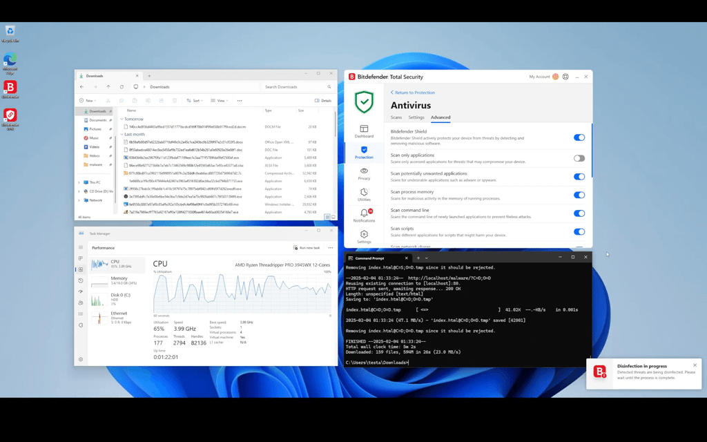 Bitdefender’s real-time protection detects malware
