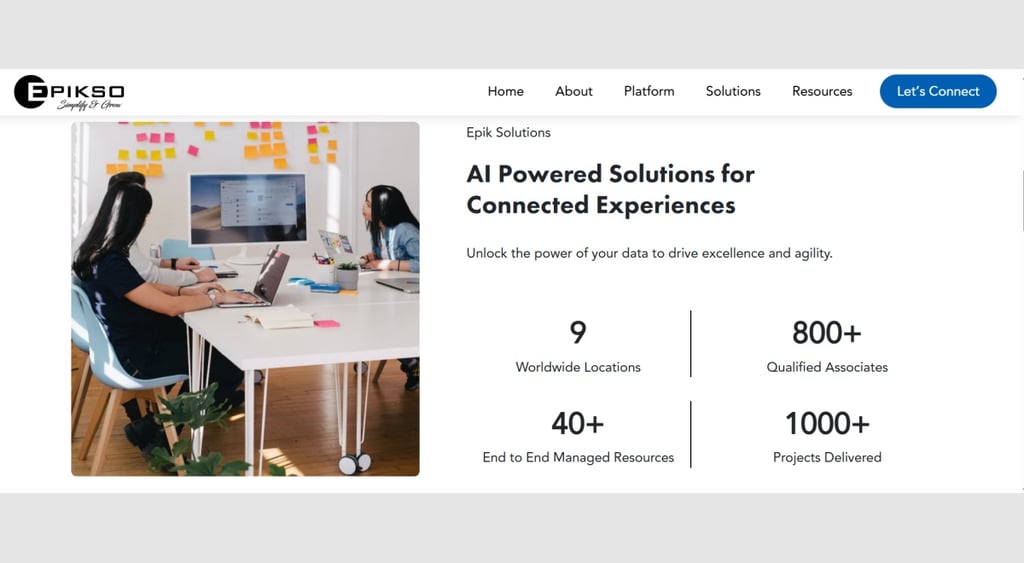 Epik Solutions website
