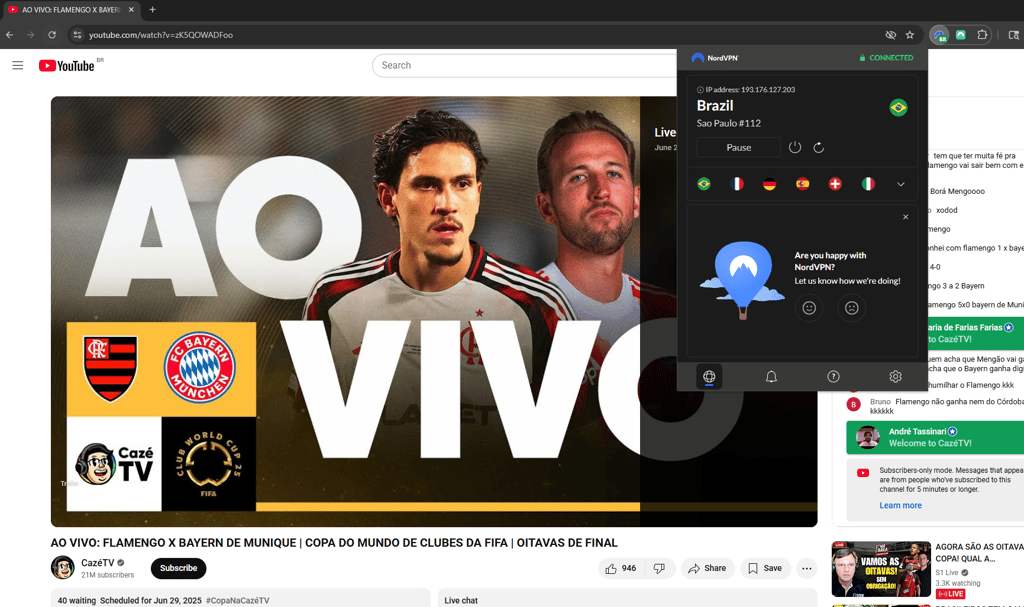 Flamengo Bayern Copa de Mundo da FIFA 2025 ao vivo