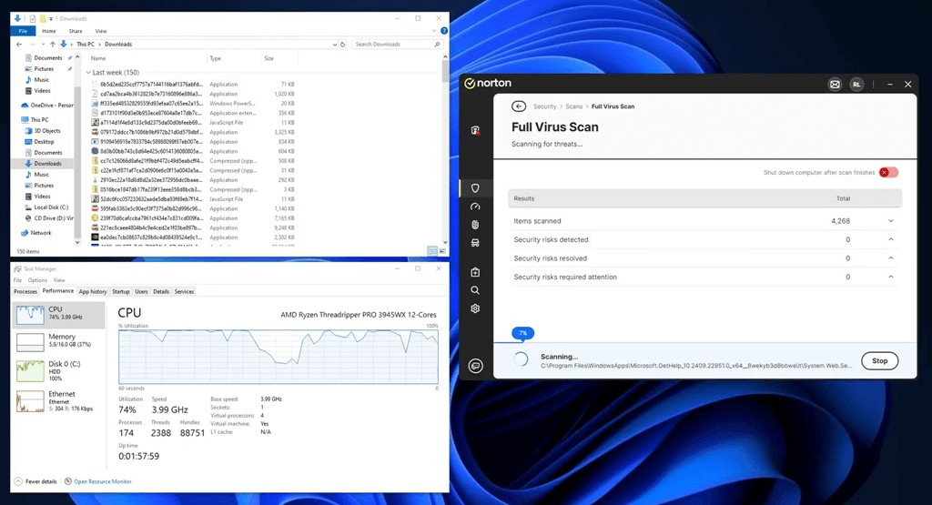 Norton 360 Full System scan feature
