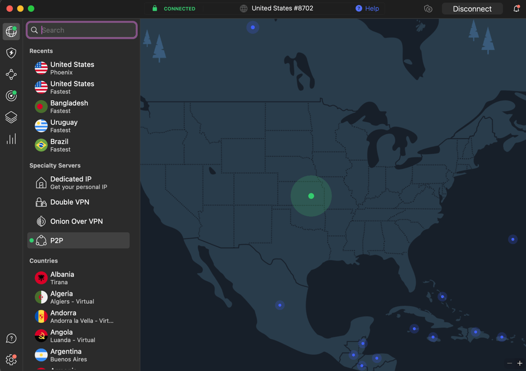 Connected to Arizona server