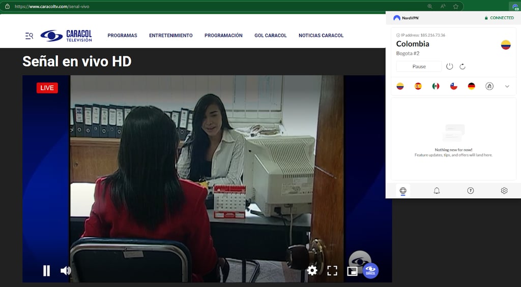 caracol tv streaming with vpn