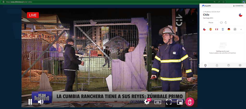 chilevision streaming with vpn