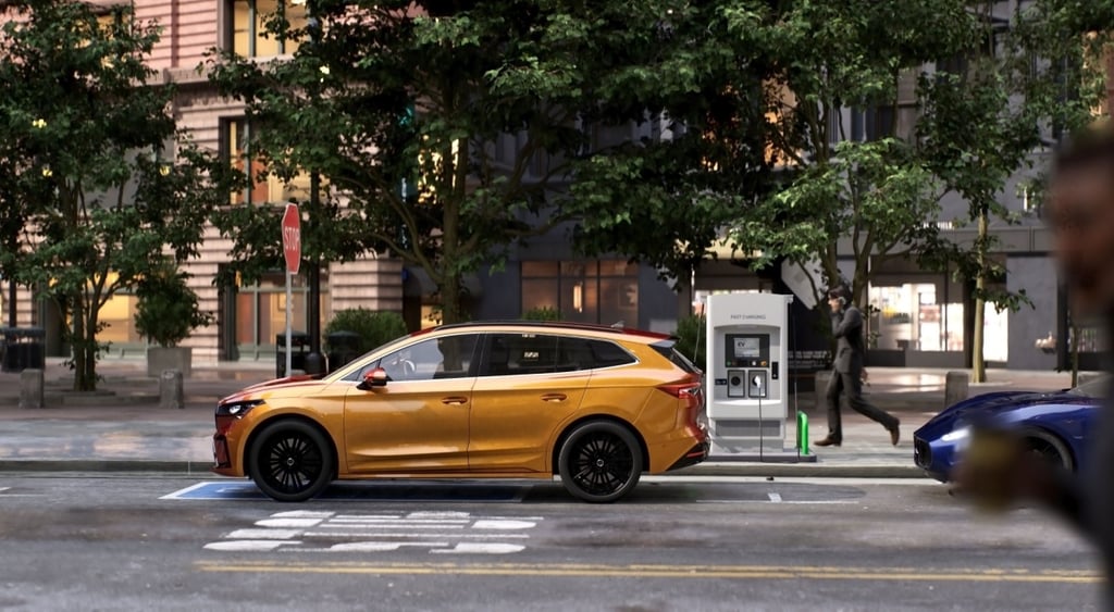 Electric car charging station