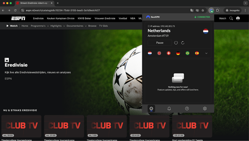 espn nl streaming with vpn