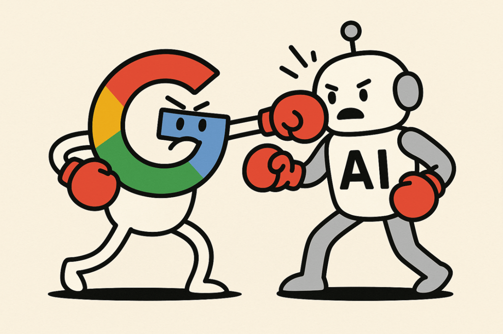 Google beating AI bot