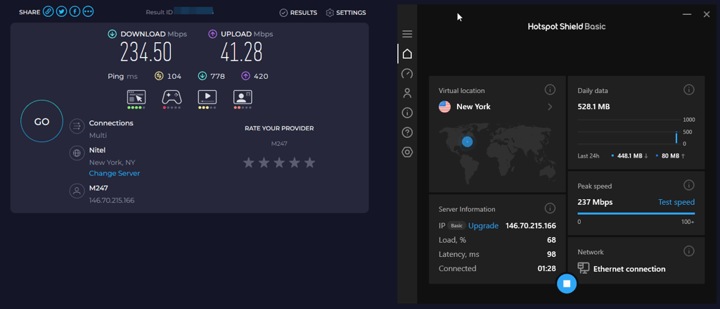 Hotspot Shield Speed Tests June