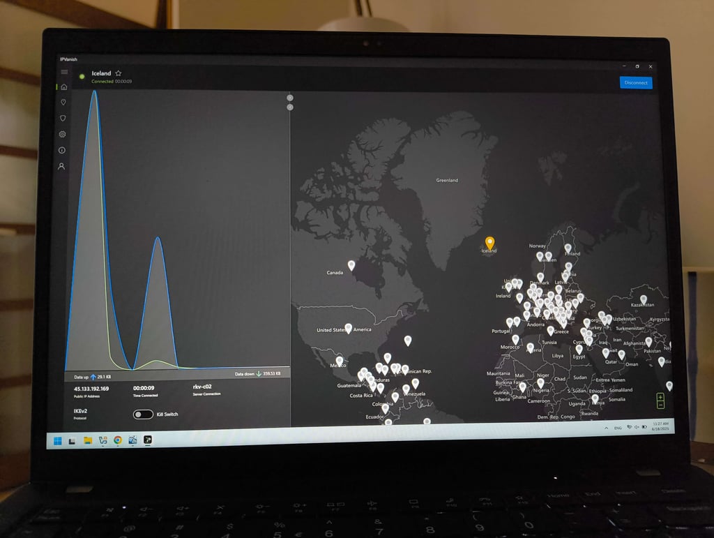 IPVanish interface on Windows