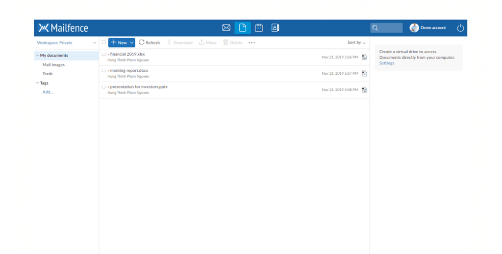 mailfence inbox