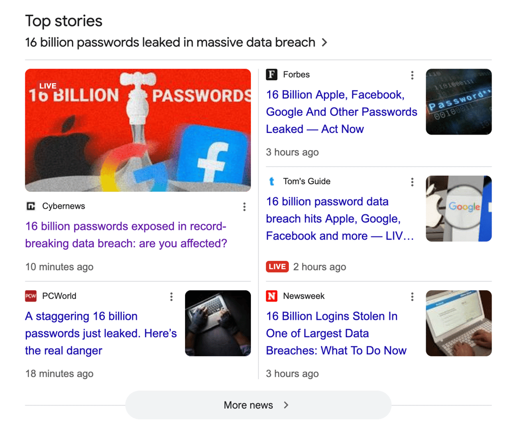 Medienecho des Datenlecks