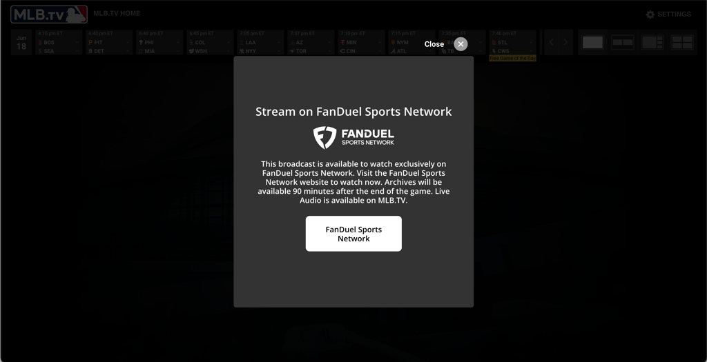 MLB.TV blackout Miami