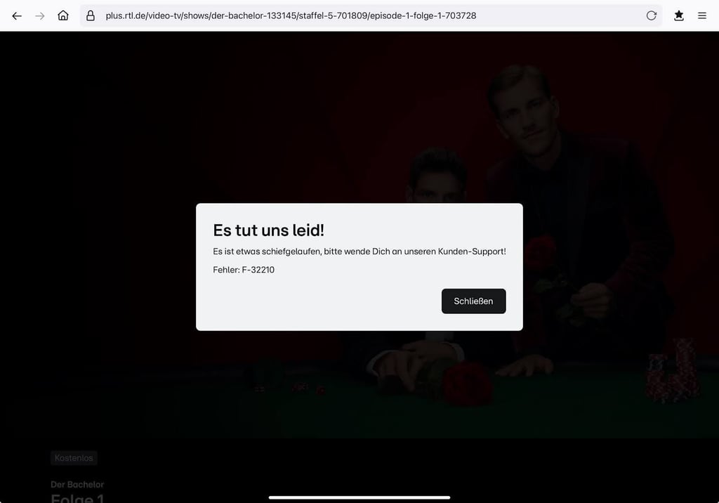 rtl plus de error message