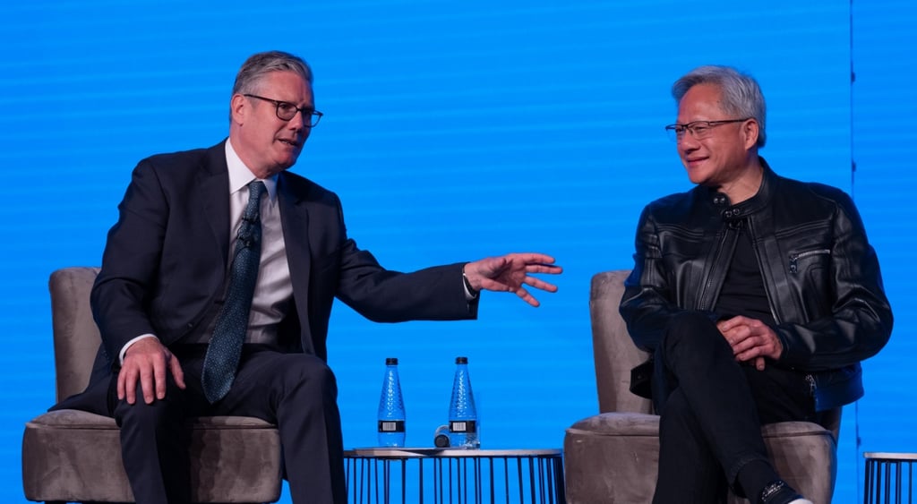 Jensen Huang, CEO of Nvidia on stage together
