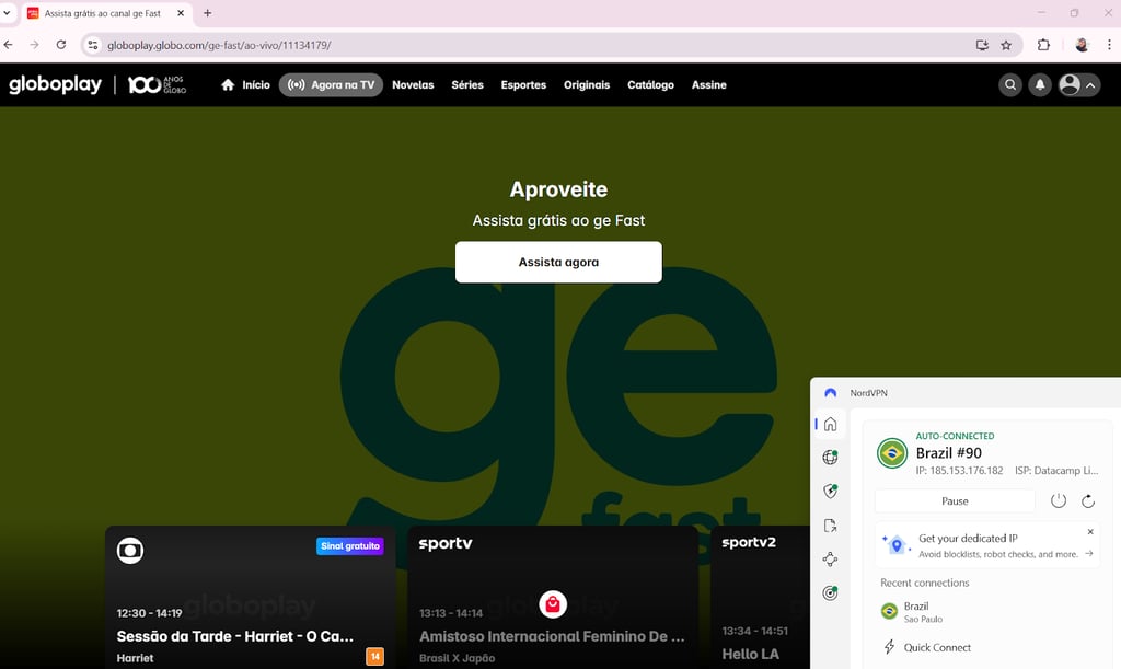 tv globo streaming with vpn