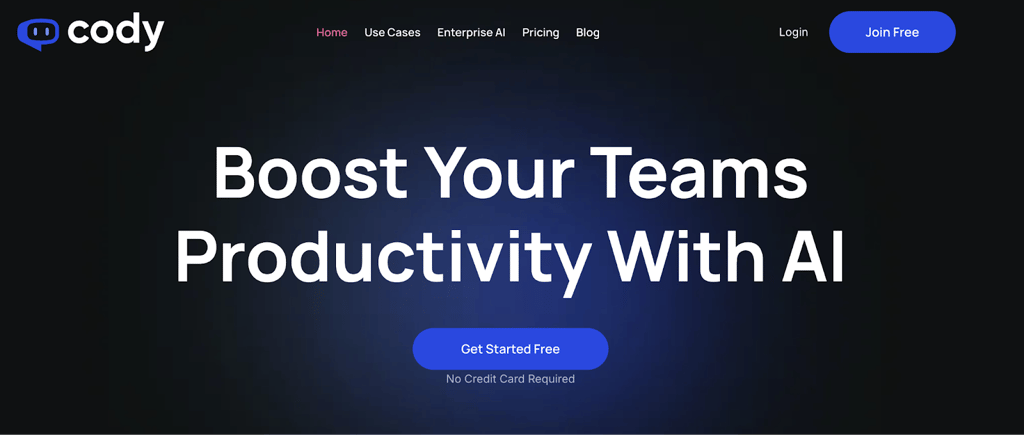Cody AI homepage