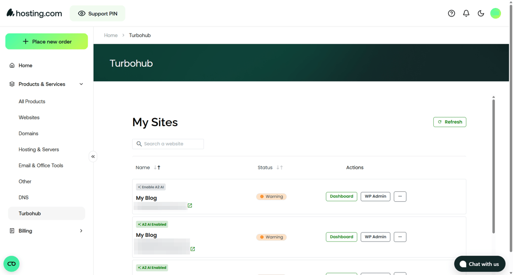 Hosting.com TurboHub