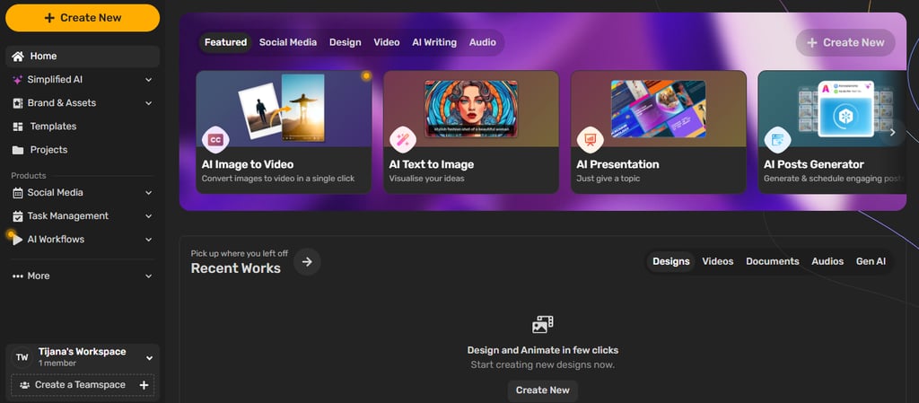 Simplified interface